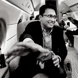 Sharran Srivatsaa Having Fun in Airplane