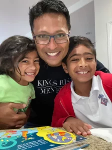 Sharran Srivatsaa With His Children