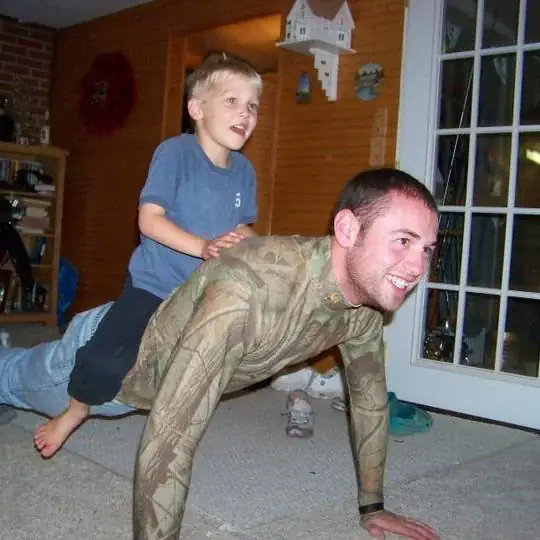 Aaron Warbritton With His Son
