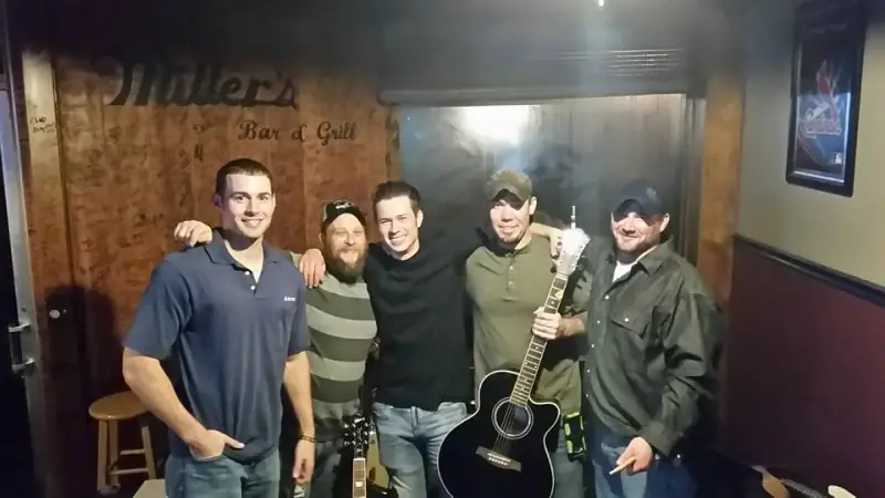 Aaron Warbritton With His Friends