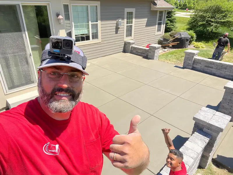 Victory Outdoor Services concrete crew