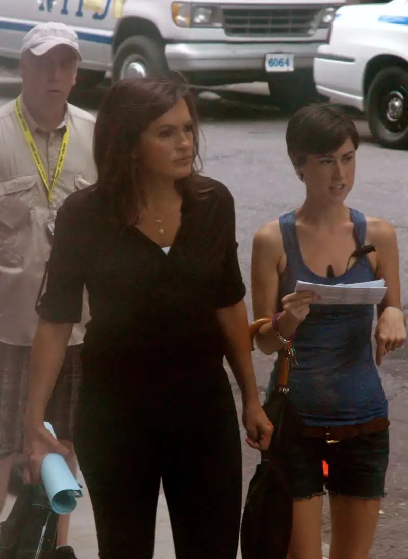 Mariska Hargitay on the New York set of season 12 of Law & Order: Special Victims Unit