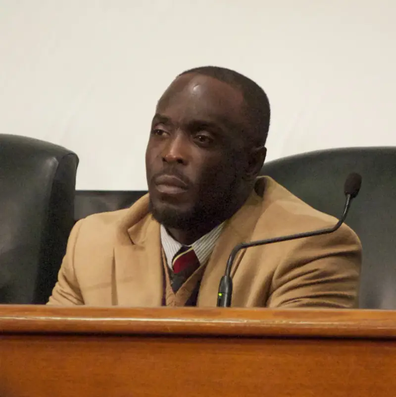 Michael K. Williams at a Harvard University panel discussion on The Wire, November 2010
